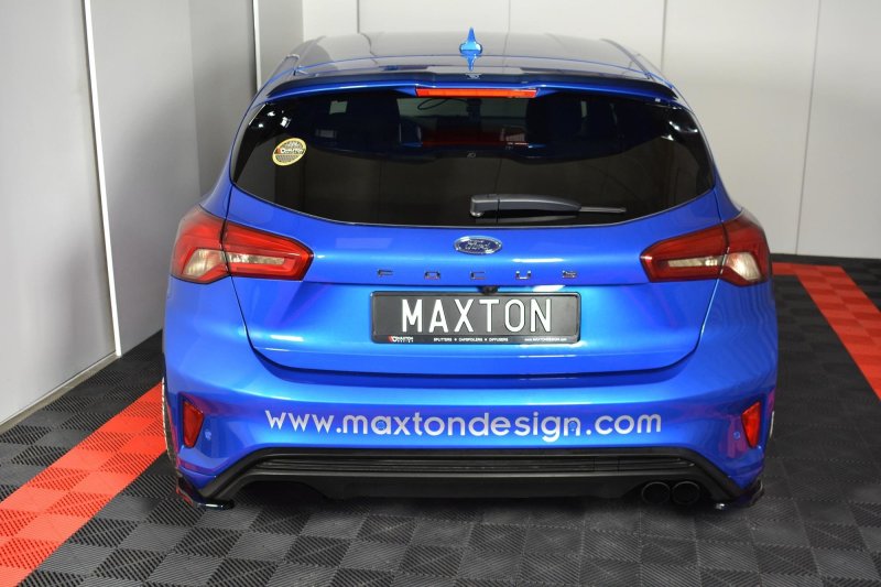 Maxton Heck Ansatz Flaps Diffusor V.1 für Ford Focus ST-Line Carbon Look  FO-FO-4-STLINE-RSD1-C