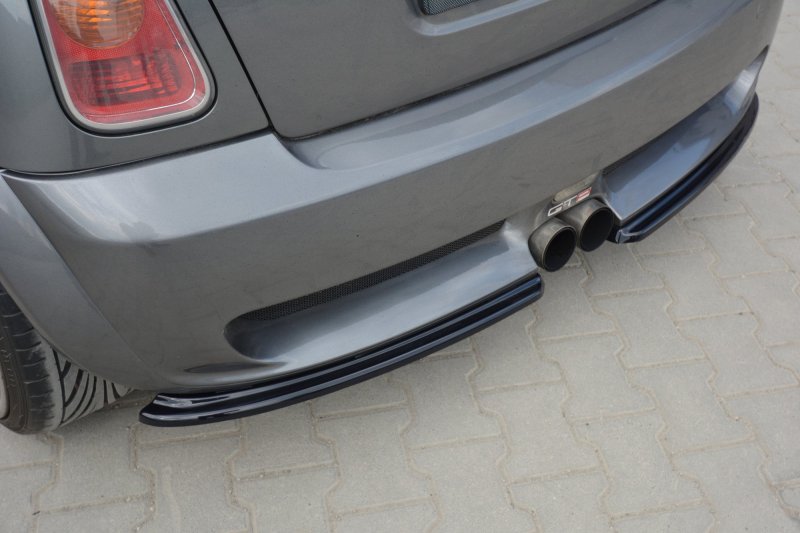 Maxton Heck Ansatz Flaps Diffusor für MINI R53 COOPER S JCW schwarz Hochglanz MC-S-1-53-JCW-RSD1-G