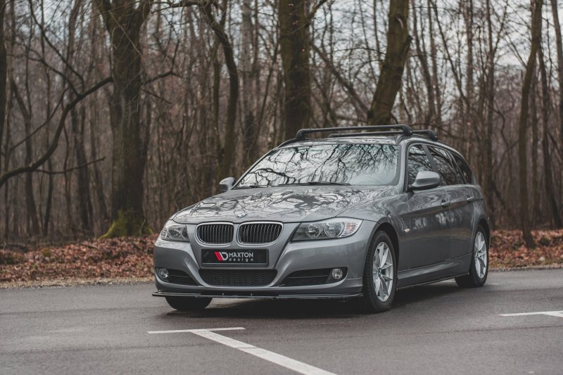 Maxton Front Ansatz V.2 für BMW 3er E90/E91 Facelift schwarz Hochglanz BM-3-91-FD1-G