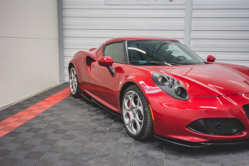 Maxton Seitenschweller Ansatz für Alfa Romeo 4C schwarz Hochglanz AL-4C-SD1-G