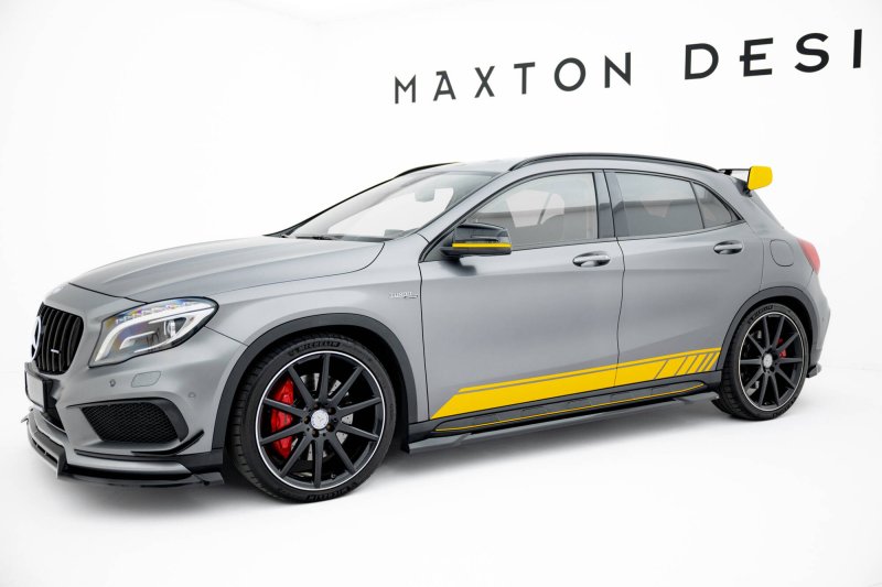 Maxton Seitenschweller Ansatz V.2 Mercedes-Benz GLA 45 AMG X156 schwarz Hochglanz ME-GLA-156-AMG-SD2-G