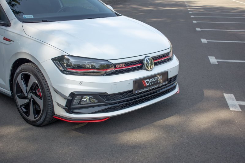 Maxton Front Ansatz V.5 für VW Polo AW GTI schwarz Hochglanz VW-PO-6-GTI-FD5-G