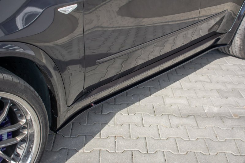 Maxton Seitenschweller Ansatz für BMW X5 E70 Facelift M Paket schwarz Hochglanz BM-X5-70F-MPACK-SD1-G