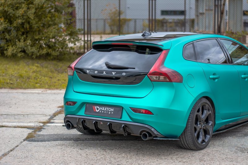 Maxton Spoiler CAP für Volvo V40 schwarz Hochglanz VO-V40-2-CAP1-G