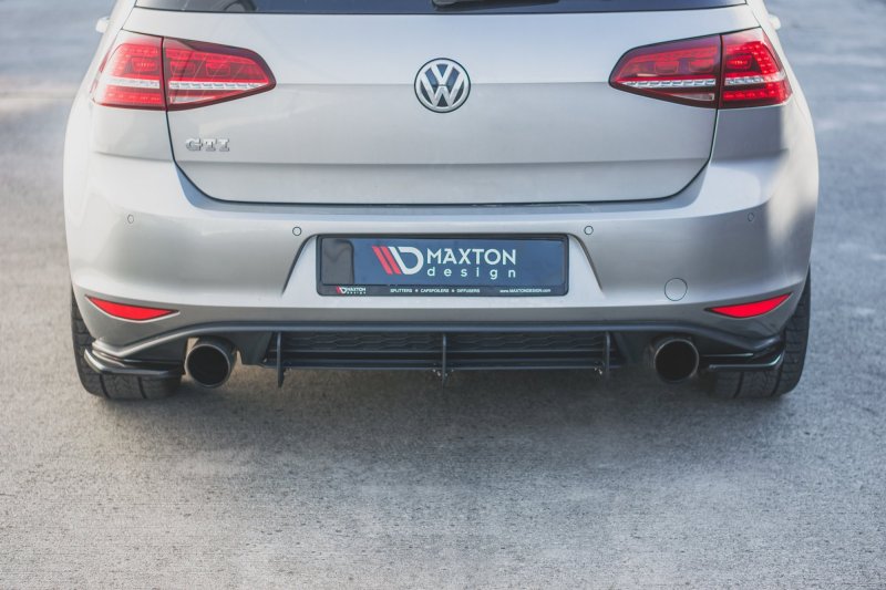 Maxton Heck Ansatz Flaps Diffusor V.2 für VW Golf 7 GTI  schwarz Hochglanz VW-GO-7-GTI-RSD2-G