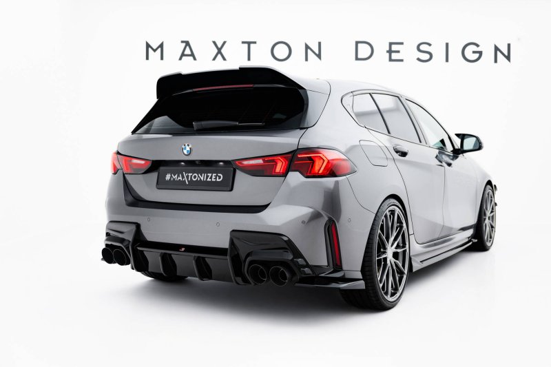 Maxton Heck Ansatz Flaps Diffusor V.2 BMW 1er M-Paket F70 schwarz Hochglanz BM-1-70-M-RSD2-G