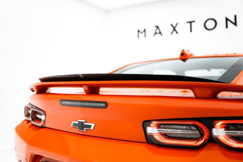 Maxton Spoiler CAP Abrisskante Chevrolet Camaro SS Mk6 Facelift schwarz Hochglanz CH-CA-6F-SS-CAP1-G