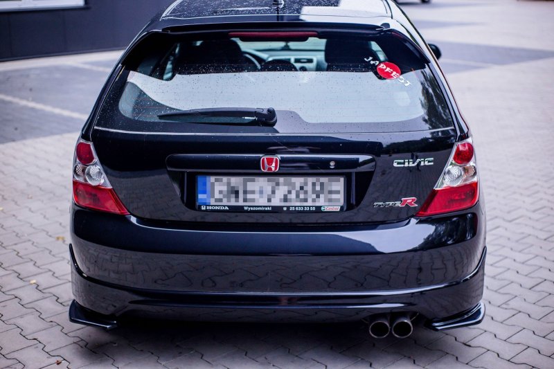 Maxton Heck Ansatz Flaps Diffusor für AUDI HONDA CIVIC EP3 (MK7) TYPE-R/S FACELIFT schwarz Hochglanz HO-CI-7-TYPE-R/S-RSD1-G