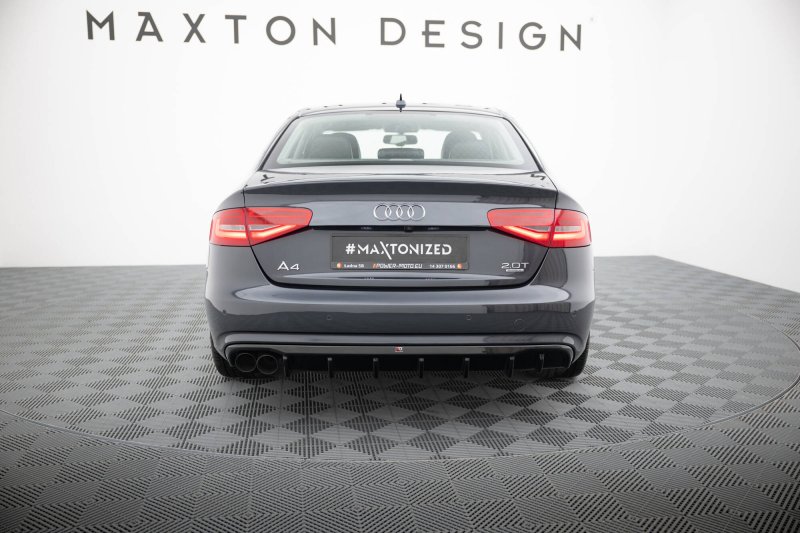 Maxton Diffusor Heck Ansatz Audi A4 B8 Facelift (Einseitige Doppelauspuffversion) AU-A4-B8F-RS1GOO_