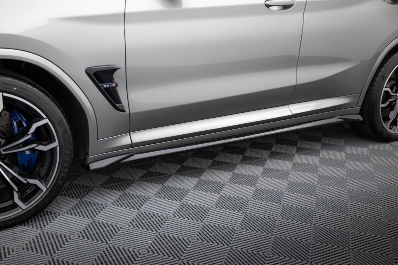 Maxton Seitenschweller Ansatz BMW X4M F98 Facelift schwarz Hochglanz BM-X4M-F98-SD1-G