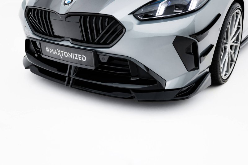 Maxton Front Ansatz V.2 BMW 1er M-Paket F70 schwarz Hochglanz BM-1-70-M-FD2-G