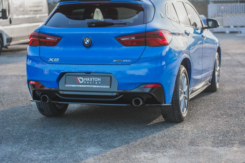 Maxton Heck Ansatz Flaps Diffusor für BMW X2 F39 M-Paket schwarz Hochglanz BM-X2-39-MPACK-RSD1-G