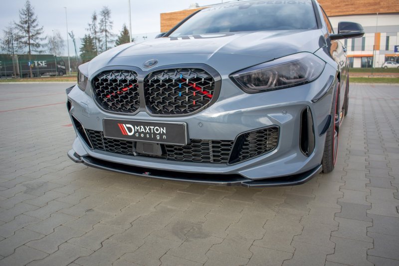 Maxton Front Ansatz V.3 für BMW 1er F40 M-Paket/ M135i  schwarz Hochglanz BM-1-40-MPACK-FD3-G