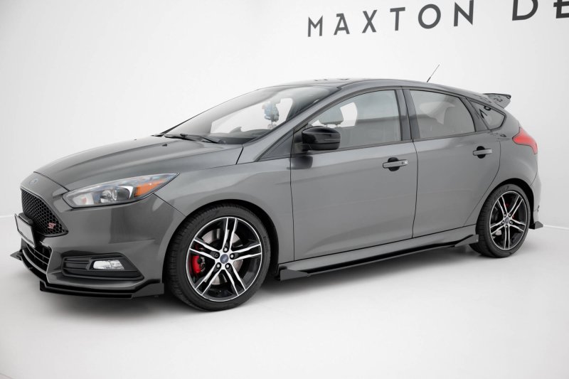 Maxton Side Flaps Ford Focus ST Mk3 Facelift schwarz Hochglanz FOFO3FSTCNC-SF1-G