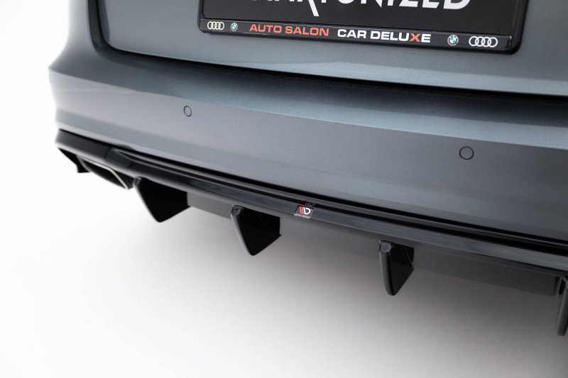 Maxton Diffusor Heck Ansatz V.2 Audi A6 / A6 C7 S-line/ S6 C7 Facelift schwarz Hochglanz AU-A6-C7F-SLINE-RS1GO_O+RS1R-G