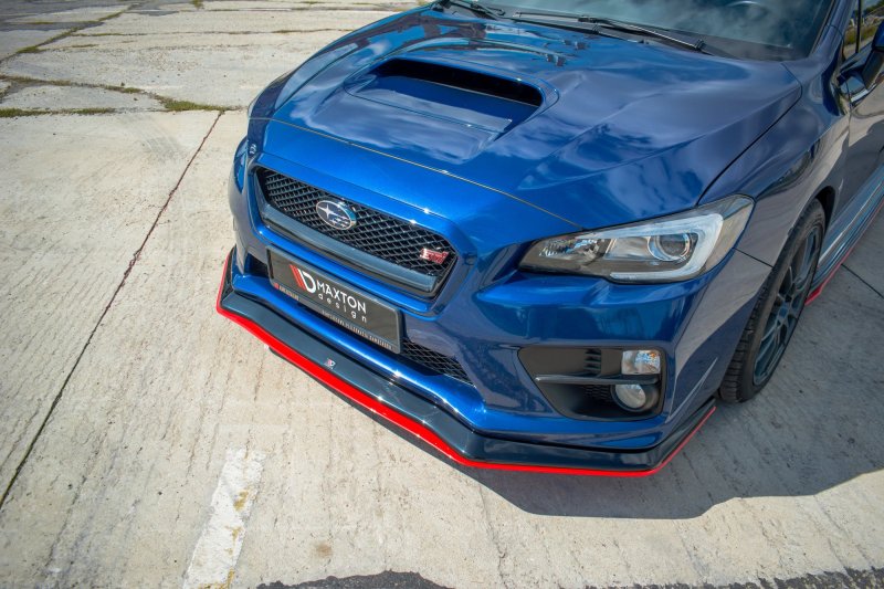 Maxton Front Ansatz V.3 für SUBARU  WRX STI SUIM4WRXSTI-FD1G+FD1R-RED