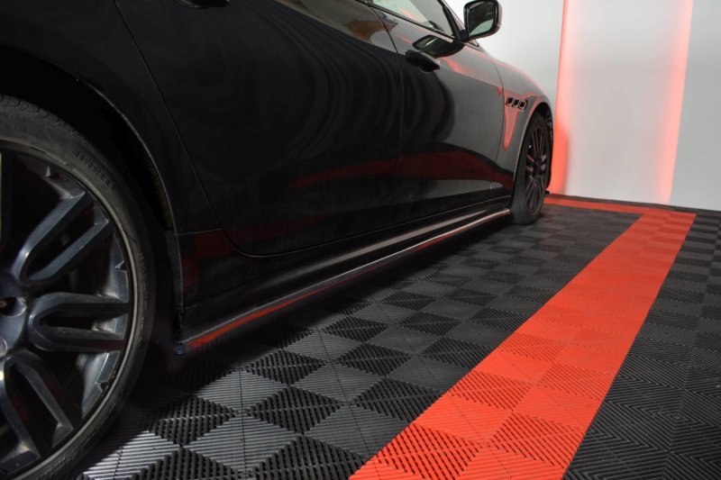 Maxton Seitenschweller Ansatz für MASERATI QUATTROPORTE MK.6 vor Facelift schwarz Hochglanz MS-QP-6-SD1-G