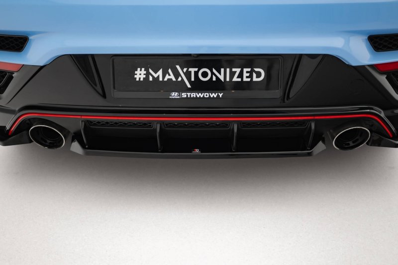 Maxton Mittlerer Diffusor Heck Ansatz Hyundai Veloster N Mk2 schwarz Hochglanz HY-VE-2-N-RD1-G