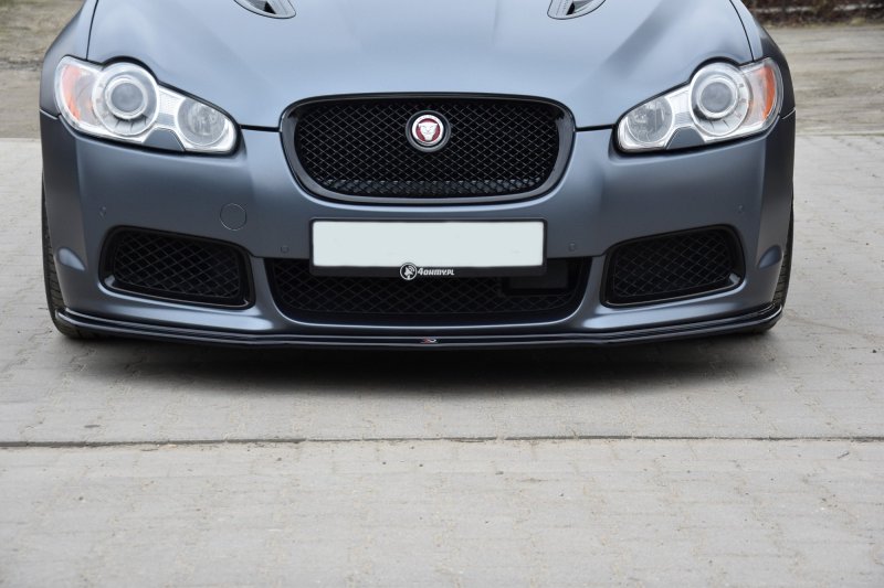 Maxton Front Ansatz V.1 für JAGUAR XF- R schwarz Hochglanz JA-XFR-1-FD1-G