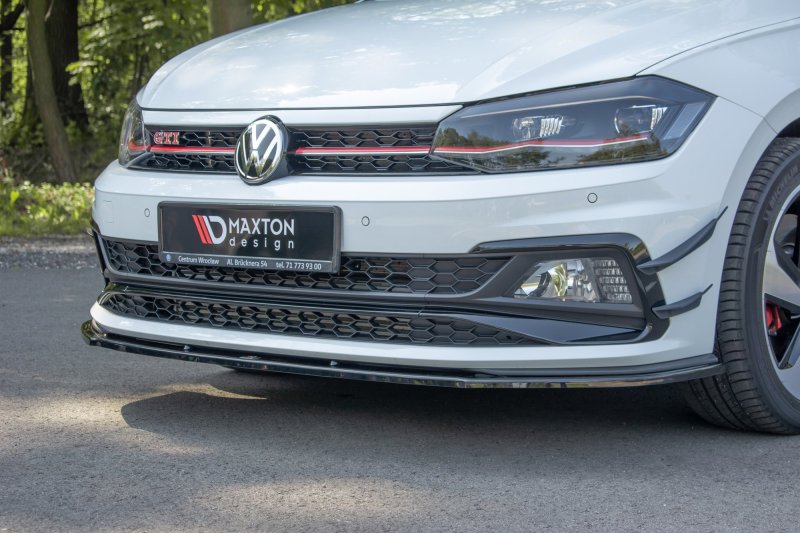 Maxton Front Ansatz V.1 für VW Polo AW GTI schwarz Hochglanz VW-PO-6-GTI-FD1-G