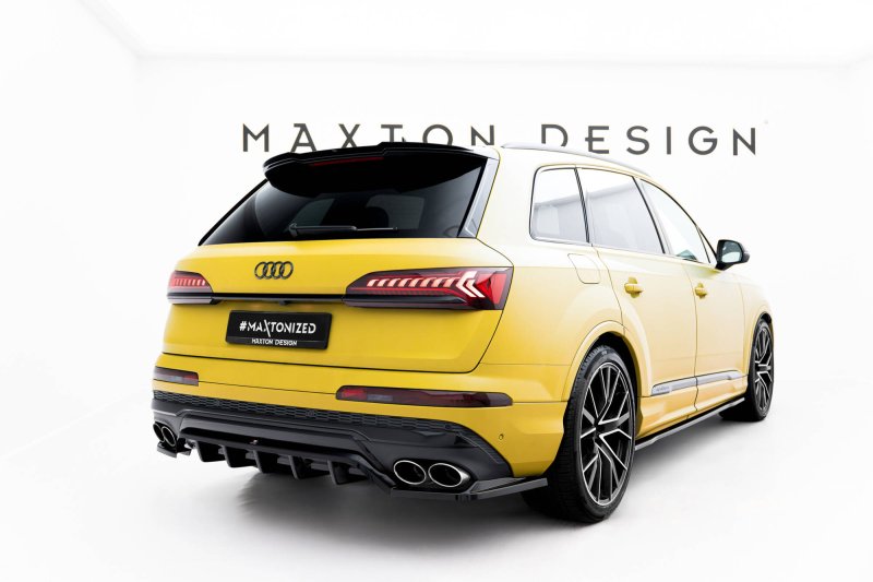 Maxton Mittlerer Cup Diffusor Heck Ansatz Audi SQ7 Mk2 (4M) Facelift schwarz Hochglanz AU-SQ7-2F-RD1G+RD2-G