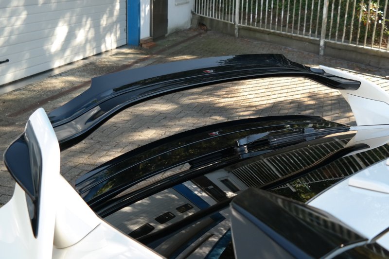 Maxton Spoiler Abrisskante oben V.2 für HONDA CIVIC X TYPE R schwarz Hochglanz HO-CI-10-TYPE-R-CAP2-G
