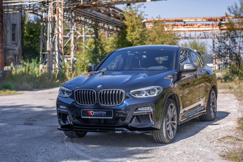 Maxton Seitenschweller Ansatz für BMW X4 M-Paket G02 schwarz Hochglanz BM-X4-02-MPACK-SD1-G