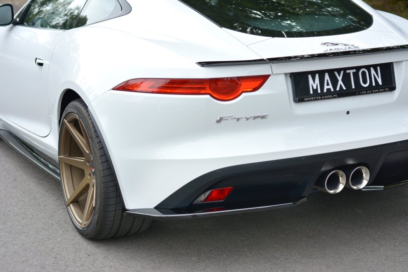 Maxton Heck Ansatz Flaps Diffusor für JAGUAR F-TYPE schwarz Hochglanz JA-F-TYPE-1-RSD1-G
