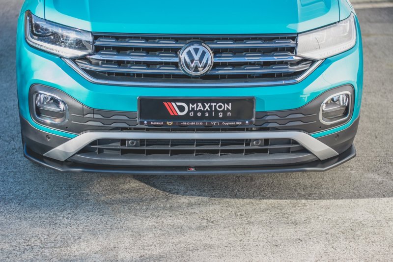 Maxton Front Ansatz für Volkswagen T-Cross schwarz Hochglanz VW-TCROSS-1-FD1-G