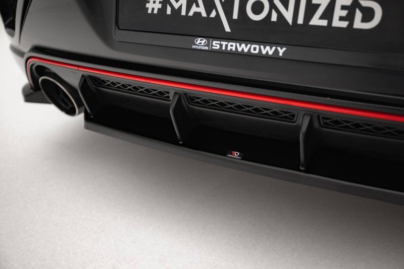 Maxton Mittlerer Diffusor Heck Ansatz Hyundai Veloster N Mk2 schwarz Hochglanz HY-VE-2-N-RD1-G