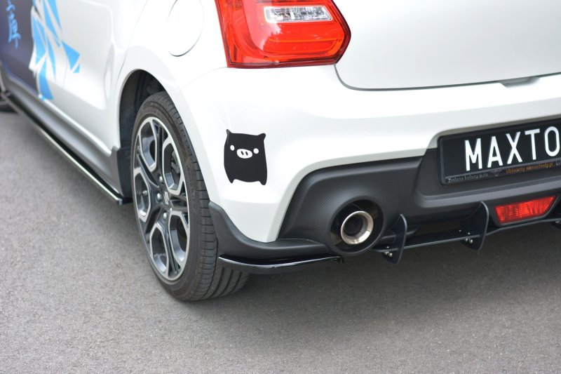 Maxton Heck Ansatz Flaps Diffusor für SUZUKI SWIFT 6 SPORT schwarz Hochglanz SZ-SW-6-SPORT-RSD1-G