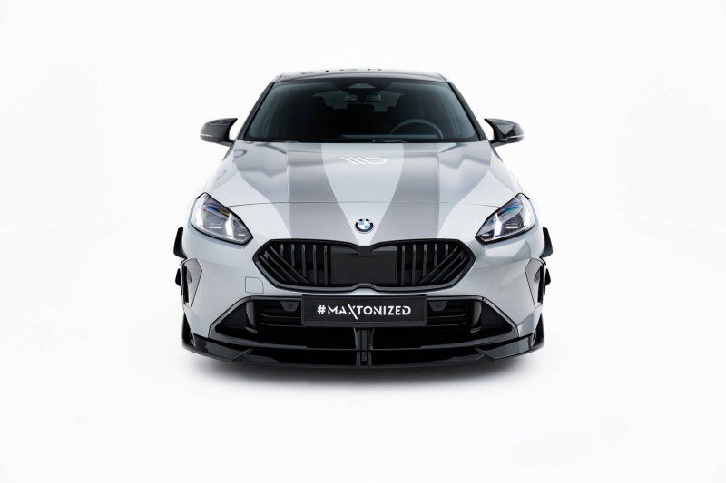 Maxton Front Ansatz V.2 BMW 1er M-Paket F70 schwarz Hochglanz BM-1-70-M-FD2-G