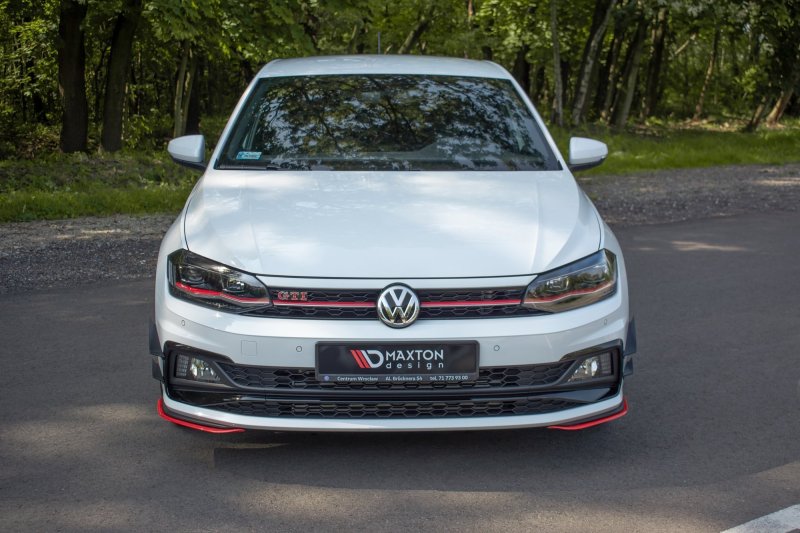 Maxton Front Ansatz V.5 für VW Polo AW GTI schwarz Hochglanz VW-PO-6-GTI-FD5-G
