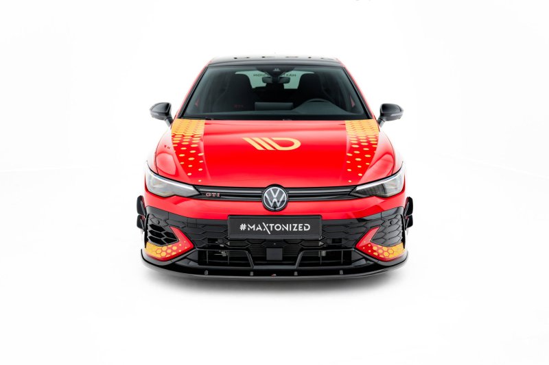 Maxton Front Ansatz V.2 VW Golf GTI Clubsport Mk8 Facelift schwarz Hochglanz VW-GO-8F-GTI-CS-FD2-G