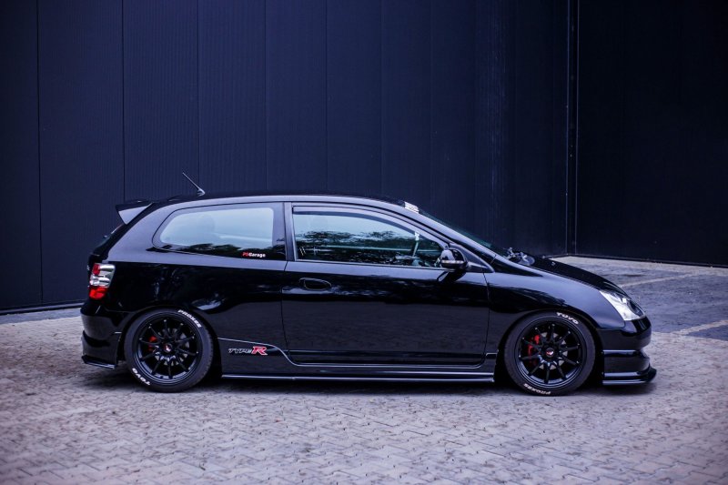 Maxton Seitenschweller Ansatz für HONDA CIVIC EP3 (MK7) TYPE-R/S FACELIFT schwarz Hochglanz HO-CI-7-TYPE-R/S-SD1-G