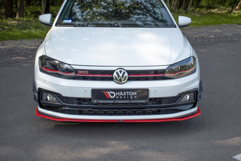 Maxton Front Ansatz V.2 für VW Polo AW GTI schwarz Hochglanz VW-PO-6-GTI-FD2-G