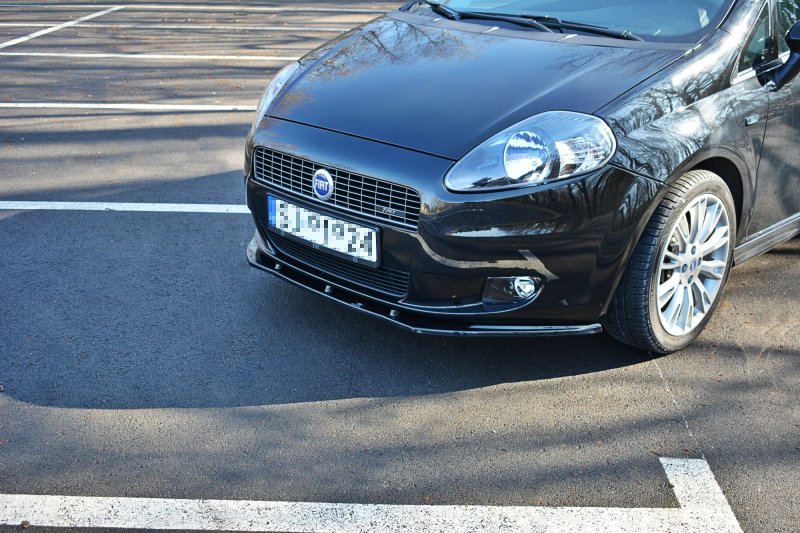 Maxton Front Ansatz für FIAT GRANDE PUNTO STANDARD schwarz Hochglanz FI-GP-1-FD1-G