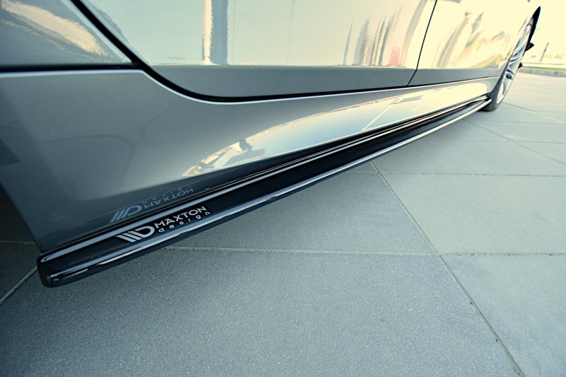 Maxton Seitenschweller Ansatz für BMW 5er E60/61 M Paket schwarz Hochglanz BM-5-60-MPACK-SD1-G