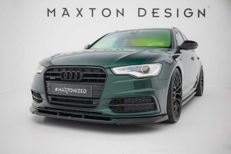 Maxton Front Ansatz V.3 Audi A6 S-line / S6 C7 schwarz Hochglanz AU-A6-C7-SLINE-AV-FD1-G