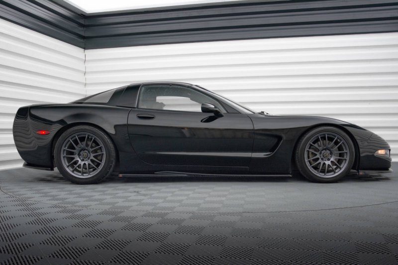Maxton Seitenschweller Ansatz Chevrolet Corvette C5 schwarz Hochglanz CH-CO-C5-SD1-G