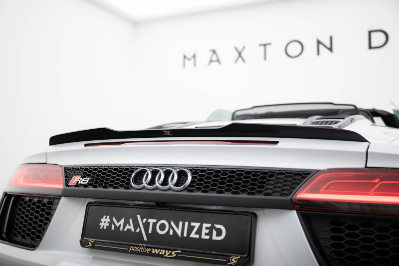 Maxton Spoiler CAP Abrisskante Audi R8 Spyder Mk2 schwarz Hochglanz AU-R8-2-SP-CAP1-G