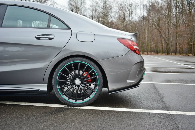 Maxton Heck Ansatz Flaps Diffusor für Mercedes CLA C117 AMG-LINE FACELIFT schwarz Hochglanz ME-CLA-117F-AMGLINE-RSD1-G