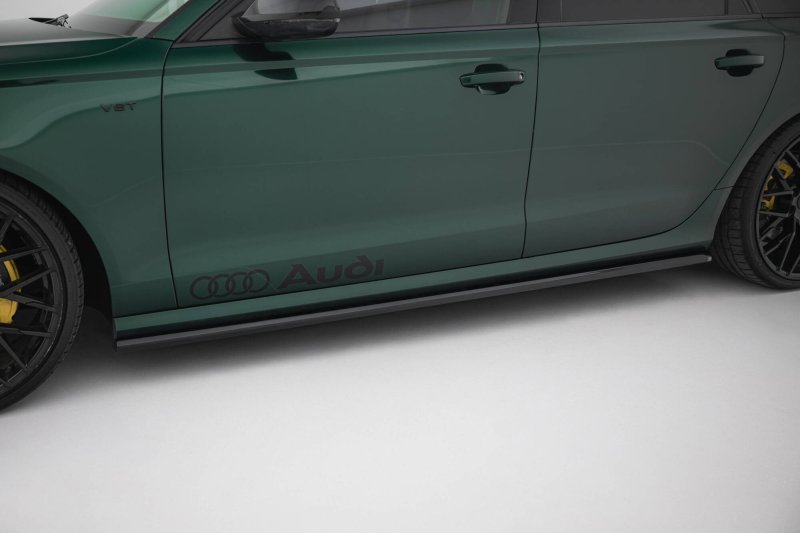Maxton Seitenschweller Ansatz V.2 Audi A6 S-line / S6 C7 schwarz Hochglanz AU-A6-C7-SLINE-AV-SD1-G