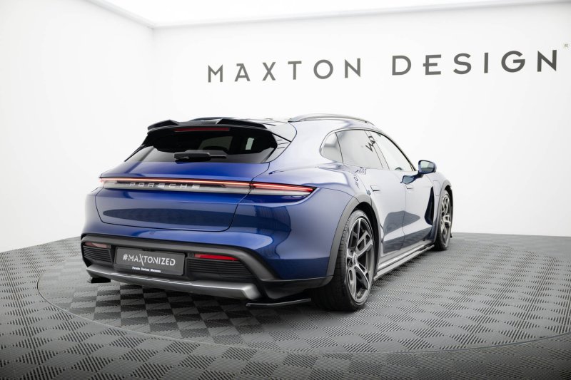 Maxton Heck Ansatz Flaps Diffusor Porsche Taycan Cross Turismo 4S schwarz Hochglanz PO-TAY-1-4S-CT-RSD1-G