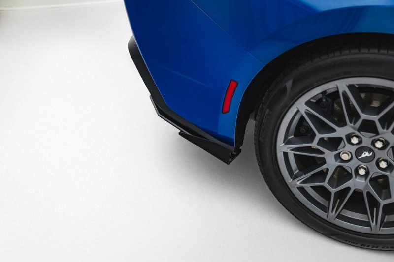 Maxton Street Pro Heck Ansatz Flaps Diffusor + Flaps Ford Mustang GT Mk7 schwarz Hochglanz FOMU7GTCNC-RSD1BRB+RSF1-G
