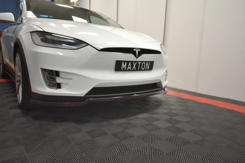 Maxton Front Ansatz V.1 für TESLA MODEL X schwarz Hochglanz TE-MODELX-FD1-G
