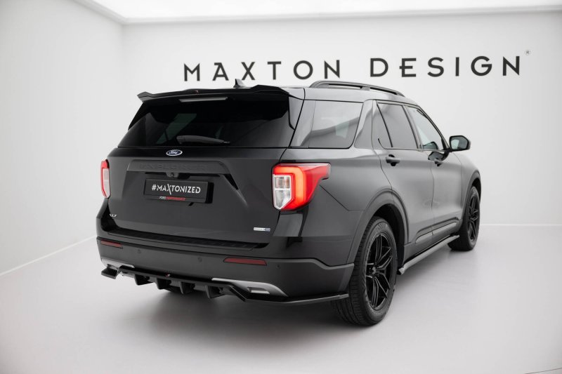 Maxton Mittlerer Cup Diffusor Heck Ansatz Ford Explorer XLT Mk6 schwarz Hochglanz FO-EX-6-XLT-RD1G+RD2-G