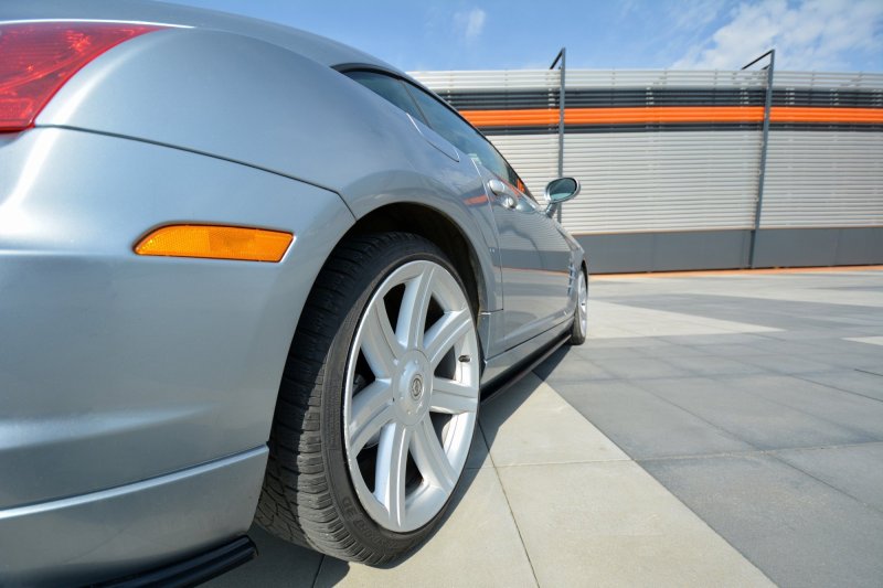 Maxton Seitenschweller Ansatz für CHRYSLER CROSSFIRE  schwarz Hochglanz CHR-CR-SD1-G