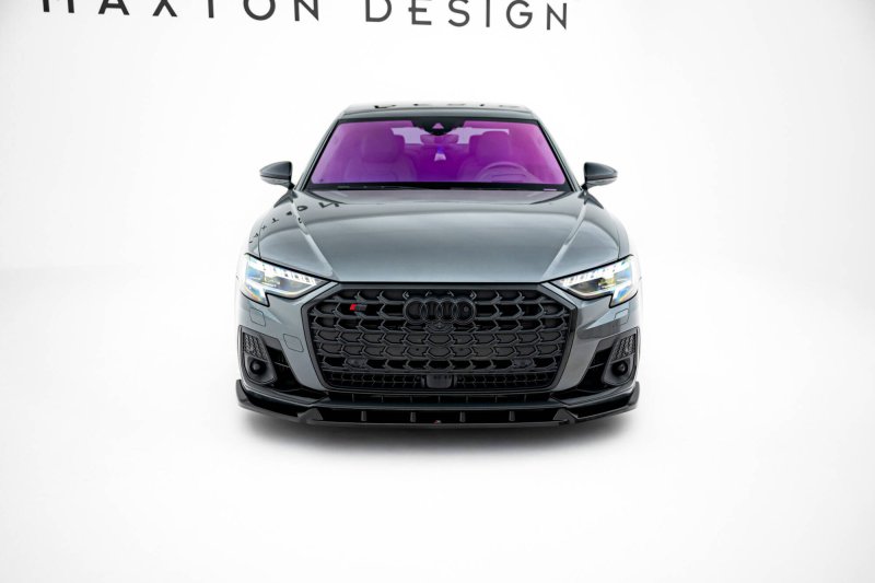 Maxton Front Ansatz V.2 Audi S8 / A8 S-Line D5 Facelift schwarz Hochglanz AU-S8-D5F-FD2-G