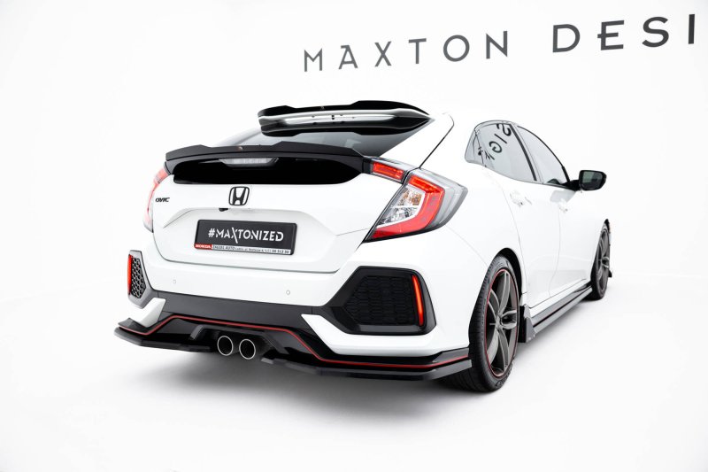 Maxton Mittlerer Cup Diffusor Heck Ansatz Honda Civic Sport Mk 10 schwarz Hochglanz HO-CI-10-SPORT-RSD2-G